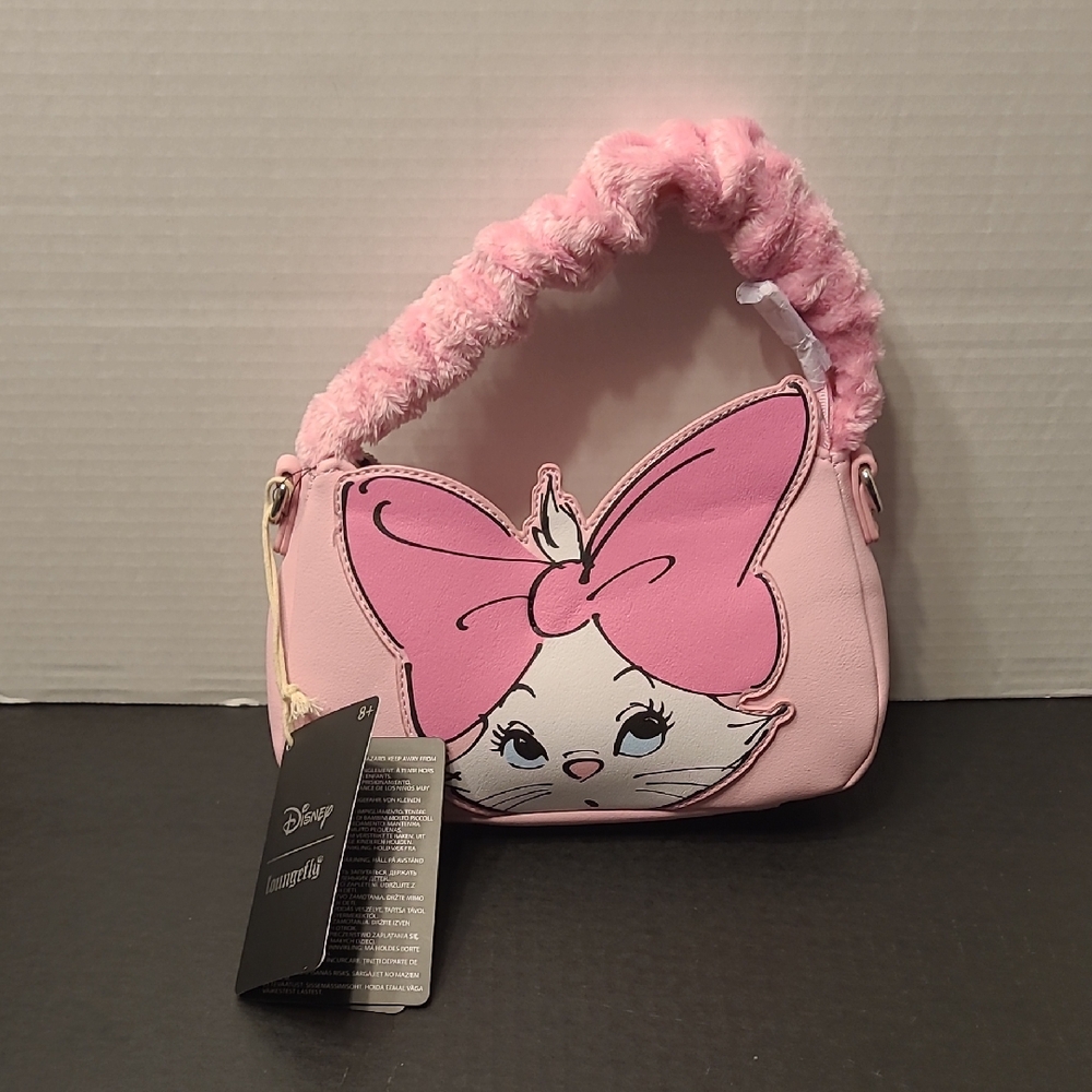 Loungefly Disney Aristocats Marie Fuzzy Handle Shoulder Bag BRAND NEW